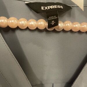 Express Light Blue Top with long sleeves